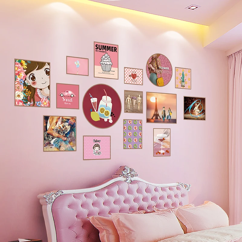 Girls Room Decoration Wall Sticker Warm16-frame Photo Stickers Living Room Home Decor Aesthetic Room Decor Mural Bedroom Decals
Girls Room Decoration Wall Sticker Warm16-frame Photo Stickers Living Room Home Decor Aesthetic Room Decor Mural Bedroom Decals