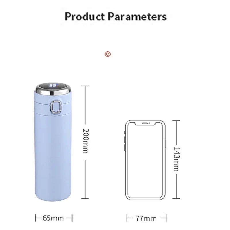 Smart Insulated Water Bottle 304 Stainless Steel Vacuum Wide Mouth Coffee Mug Travel Thermoses with LCD Touch Screen Coffee Cup
Smart Insulated Water Bottle 304 Stainless Steel Vacuum Wide Mouth Coffee Mug Travel Thermoses with LCD Touch Screen Coffee Cup