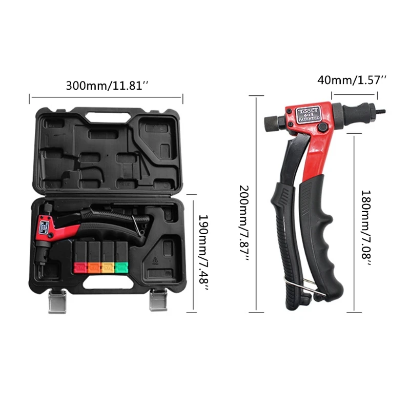 Manual Pulling Riveter Cordless Riveting Machine Plier Heavy Hand Threaded Blind Rivnut Tool Set
Manual Pulling Riveter Cordless Riveting Machine Plier Heavy Hand Threaded Blind Rivnut Tool Set