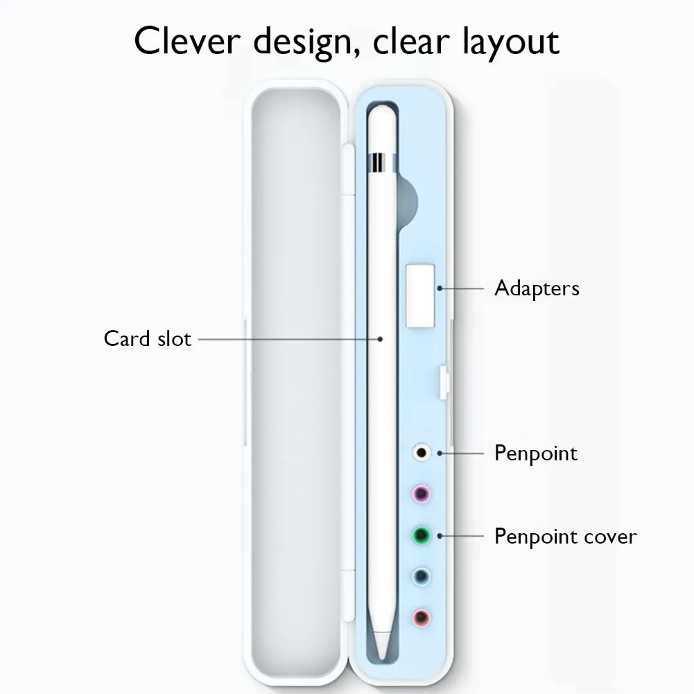 Pencil Storage Box Portable ABS Silicone Carrying Case for Apple Pencil Pen Nib Holder Accessories
Pencil Storage Box Portable ABS Silicone Carrying Case for Apple Pencil Pen Nib Holder Accessories