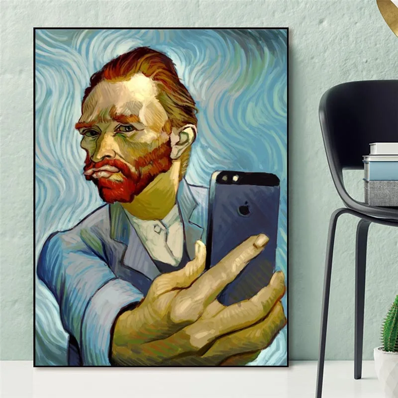 Funny Art Van Gogh Selfie By Phone Canvas Paintings on The Wall Art Posters and Prints Abstract Portrait of Van Gogh Pictures
Funny Art Van Gogh Selfie By Phone Canvas Paintings on The Wall Art Posters and Prints Abstract Portrait of Van Gogh Pictures