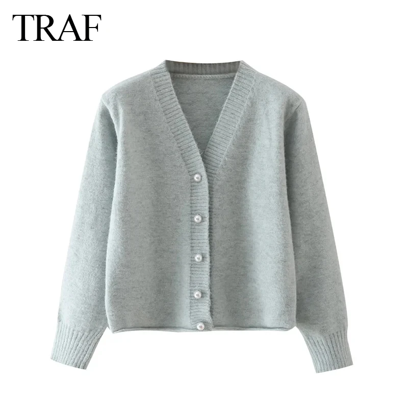 TRAF Women's clothes Casual Solid Color Za Cardigan Sweater Women Loose Knitted Tops Lady V Neck Twist Pattern Sweater Outerwear
TRAF Women's clothes Casual Solid Color Za Cardigan Sweater Women Loose Knitted Tops Lady V Neck Twist Pattern Sweater Outerwear