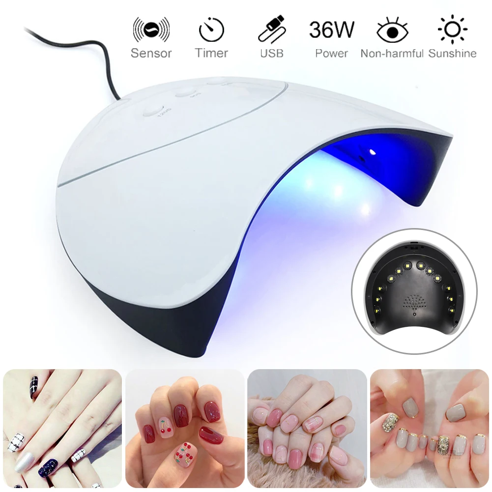 UV LED Lamp Professional 36W USB Nail Quick Dry Nail Gel Dryer Lamp Manicure Apparatus Phototherapy Manicure Lamp With 3 Timer
UV LED Lamp Professional 36W USB Nail Quick Dry Nail Gel Dryer Lamp Manicure Apparatus Phototherapy Manicure Lamp With 3 Timer