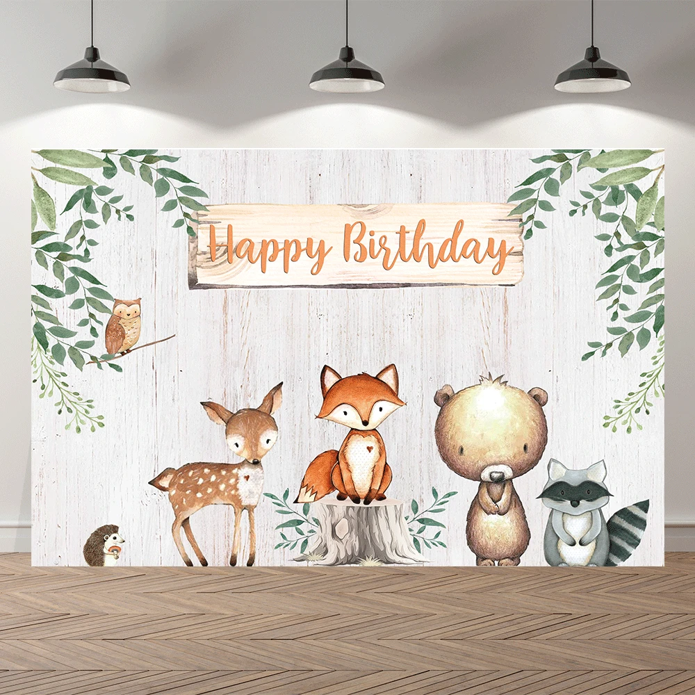 

thinvinyl new born woodland BirthdayParty baby shower BannerBackgrounds Printed Professional Indoor Photographic studio Backdrop
