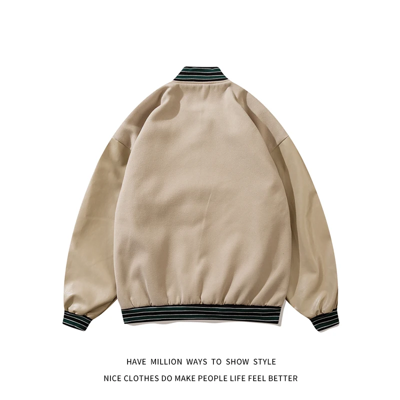 New Arrival Patchwork Men's Letterman Baseball Bomber Jacket Unisex Women's Stadium Award Varsity Coat High Streetwear Vintage
New Arrival Patchwork Men's Letterman Baseball Bomber Jacket Unisex Women's Stadium Award Varsity Coat High Streetwear Vintage