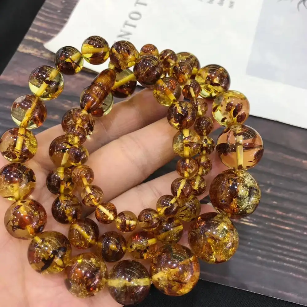 Ожерелье из натуральных желтых пьейных янтарных бусин 5 8-17 3 мм цветок