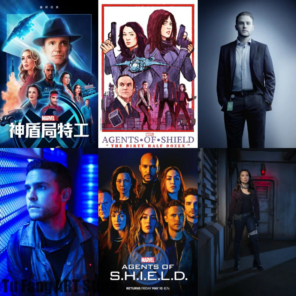 Картина на холсте S.H.I.E.L.D. Настенные художественные плакаты с принтом сериала