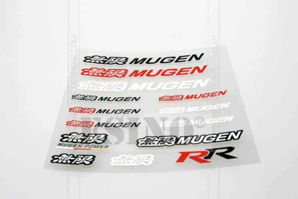 Новинка 100 г., наклейки Mugen Power RR для стайлинга автомобиля, декоративные ПВХ наклейки с принтом, стильные виниловые наклейки JDM
Новинка 100 г., наклейки Mugen Power RR для стайлинга автомобиля, декоративные ПВХ наклейки с принтом, стильные виниловые наклейки JDM