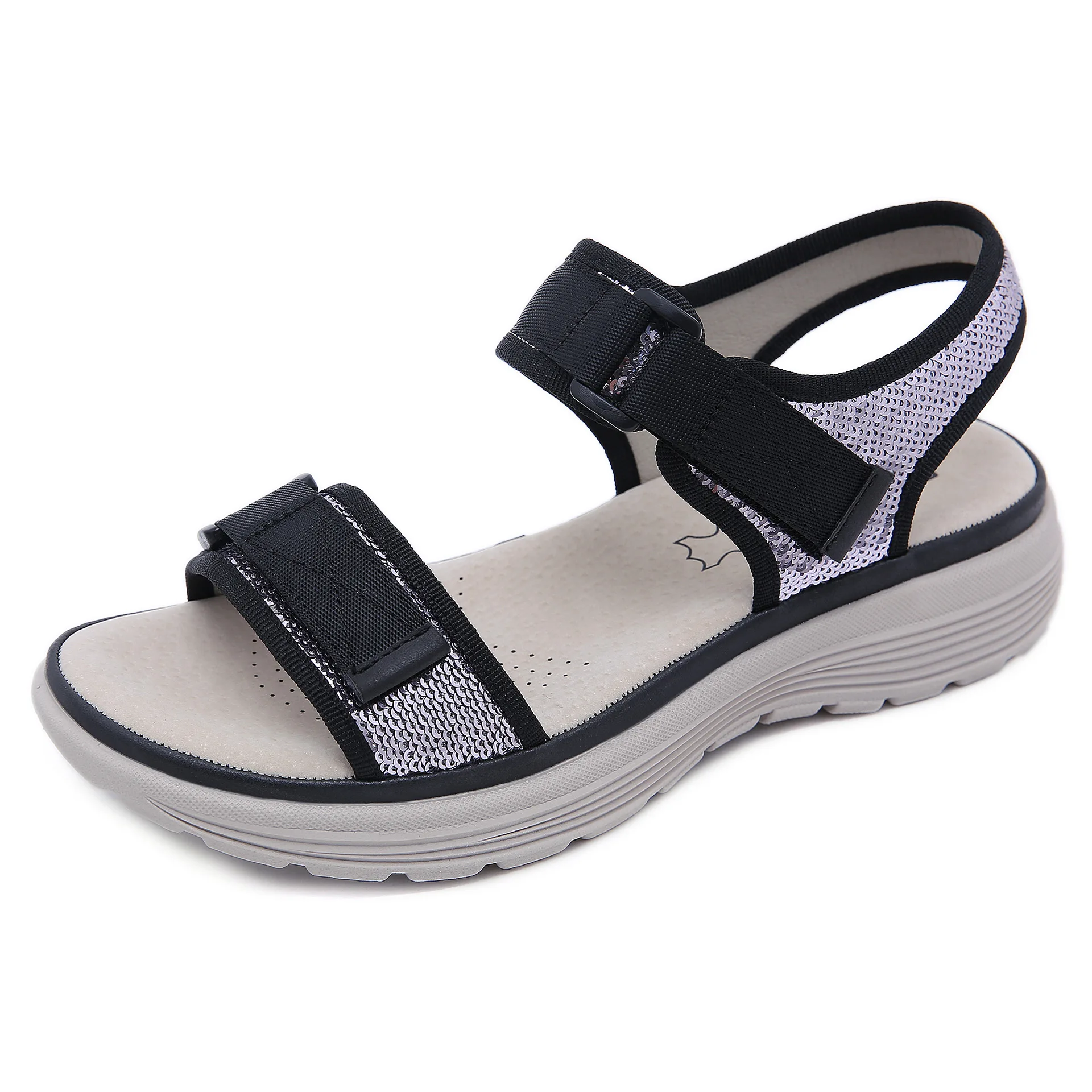 Summer Women 2021 Wedges Non-slip Beach Shoes Open Toe Breathable Sport Sandals Female Casual Fashion Sequins Women's sandals
Summer Women 2021 Wedges Non-slip Beach Shoes Open Toe Breathable Sport Sandals Female Casual Fashion Sequins Women's sandals