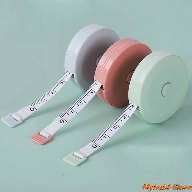 

150cm/60" Mini Tape Measure Portable Automatic Retractable Ruler Children Height Body Measuring Ruler Clothes Sewing Tailor Tape