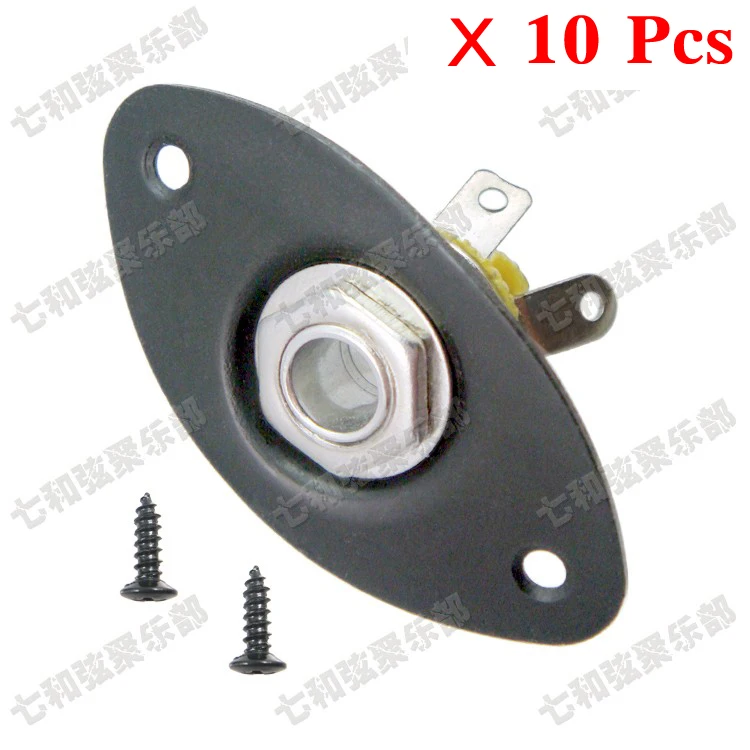 10 Pcs Black Oval Indented 1/4" Guitar Pickup output Input Jack Plug Socket 6.35mm for Electric Bass Guitar
10 Pcs Black Oval Indented 1/4" Guitar Pickup output Input Jack Plug Socket 6.35mm for Electric Bass Guitar