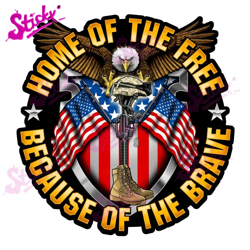 STICKY Home of The Free Because of The Brave Car Sticker Decal for Bicycle Motorcycle Accessories Laptop Helmet Trunk
STICKY Home of The Free Because of The Brave Car Sticker Decal for Bicycle Motorcycle Accessories Laptop Helmet Trunk