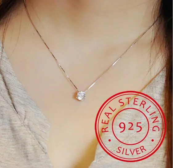 Женское серебряное ожерелье с мозаикой из фианита AAA | Украшения и аксессуары