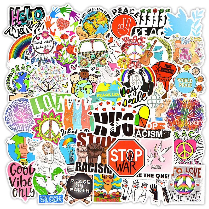 10/30/50pcs NEW Retro Hippies Stickers Love And Peace For Motorcycle Laptop Luggage Skateboard PVC Waterproof Stationery Sticker
10/30/50pcs NEW Retro Hippies Stickers Love And Peace For Motorcycle Laptop Luggage Skateboard PVC Waterproof Stationery Sticker