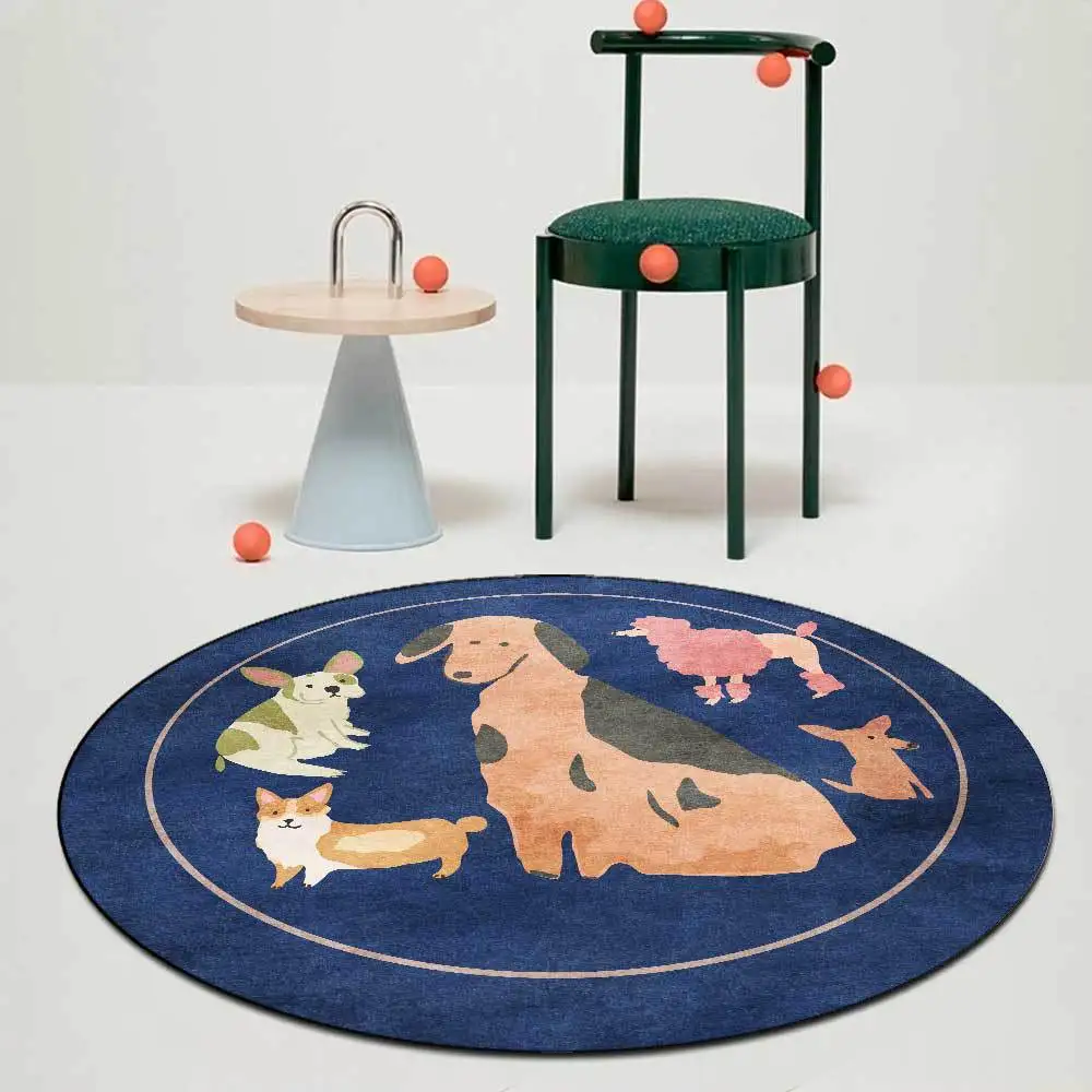 Cute Cartoon Puppy Pattern Round Carpet Fashion Nordic Home Children Room Crawl Area Rug Non-Slip Bedroom Bedside Floor Mat Rugs
Cute Cartoon Puppy Pattern Round Carpet Fashion Nordic Home Children Room Crawl Area Rug Non-Slip Bedroom Bedside Floor Mat Rugs