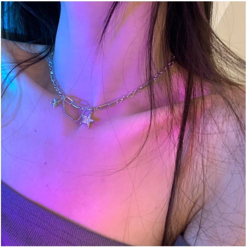 Trendy Jewelry Star Pendant Necklace 2021 New Design High Quality AAA Zircon Silvery Plating Necklace For Girl Fine Accessories
Trendy Jewelry Star Pendant Necklace 2021 New Design High Quality AAA Zircon Silvery Plating Necklace For Girl Fine Accessories