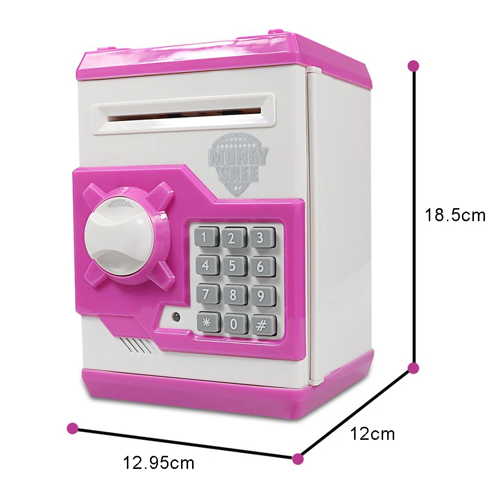Automatic Electronic Piggy Bank ATM Password Money Box Cash Coin Saving Box Automatic Deposit Banknote Toys ATM Bank Safe Box
Automatic Electronic Piggy Bank ATM Password Money Box Cash Coin Saving Box Automatic Deposit Banknote Toys ATM Bank Safe Box