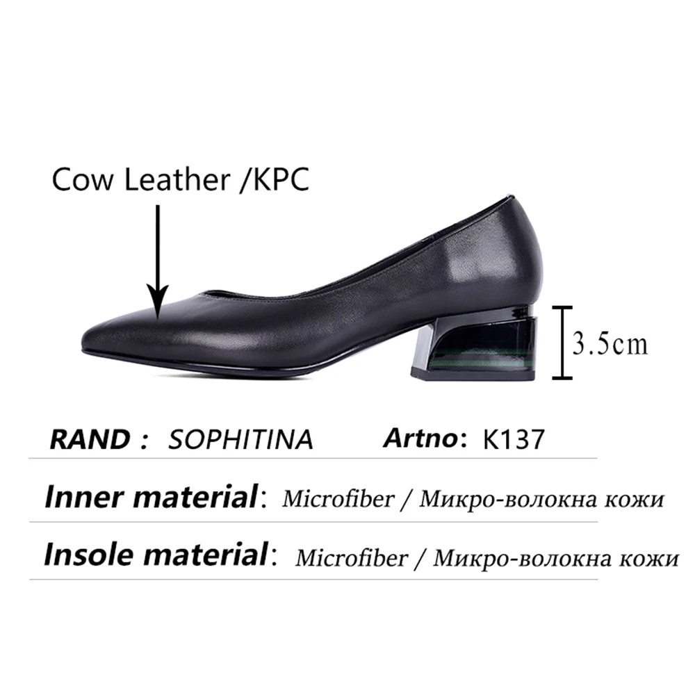 SOPHITINA Women Pumps Casual Comfort Premium Leather Pointed Toe Female Pumps Thick Heel Shallow Commute Fashion Lady Shoes K137
SOPHITINA Women Pumps Casual Comfort Premium Leather Pointed Toe Female Pumps Thick Heel Shallow Commute Fashion Lady Shoes K137