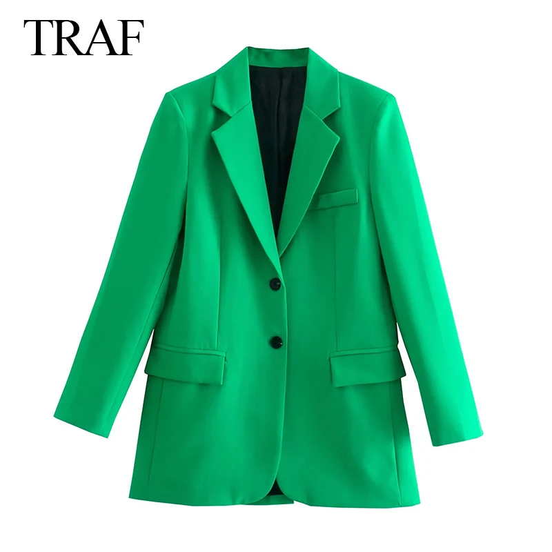 TRAF ZA 2021 Solid Green Blazer Women Long Sleeve Jackets Oversize Notched Elegant Outfit Female Pocket Vintage Commute Blazer
TRAF ZA 2021 Solid Green Blazer Women Long Sleeve Jackets Oversize Notched Elegant Outfit Female Pocket Vintage Commute Blazer