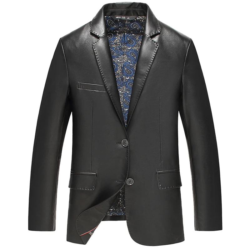 Sheepskin Men Genuine Leather Coat Turn-down Collar Slim Male Formal Black Jacket Men Natural Leather Overcoat 4XL
Sheepskin Men Genuine Leather Coat Turn-down Collar Slim Male Formal Black Jacket Men Natural Leather Overcoat 4XL