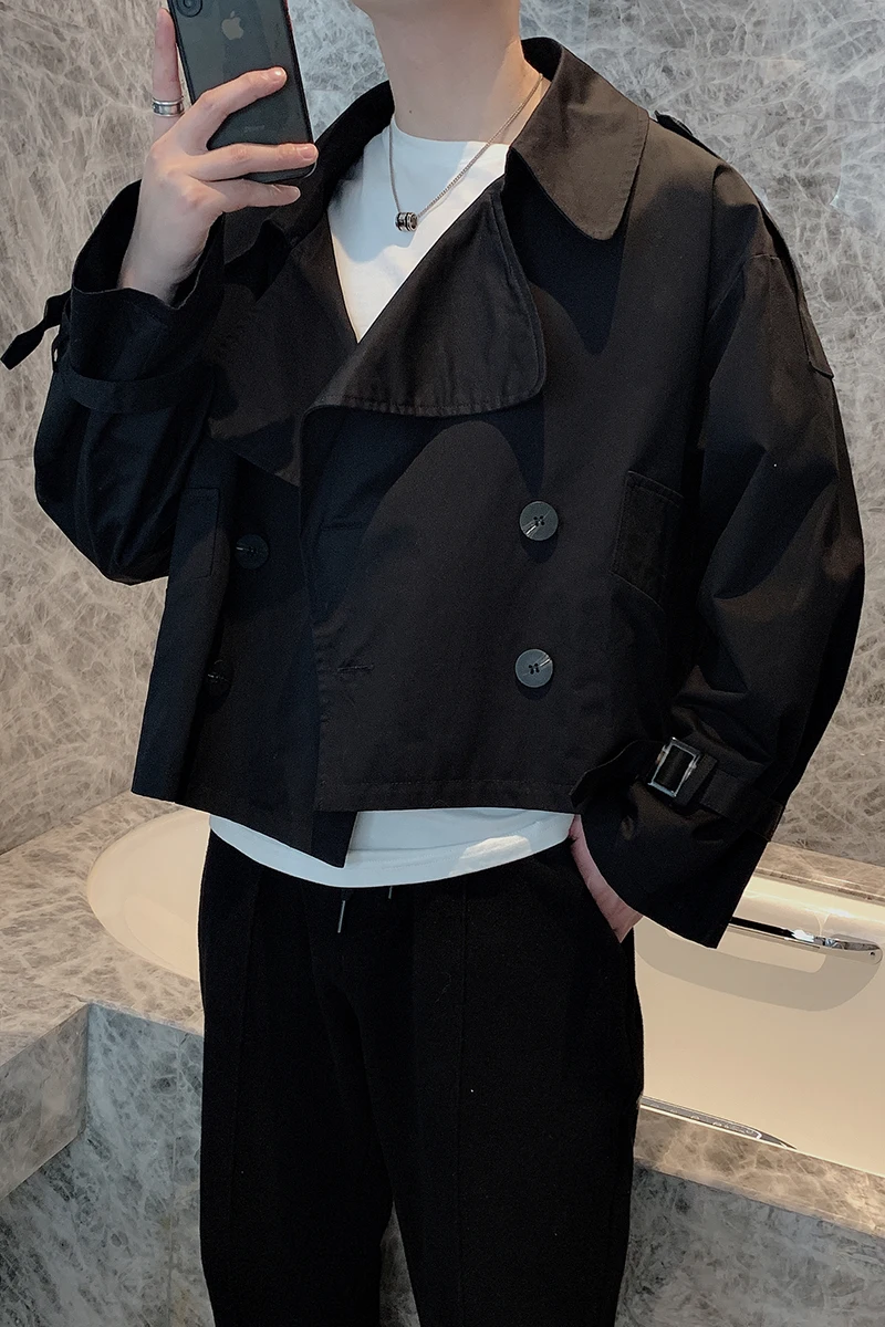 Korean Men Long Sleeve Bomber Jacket Double breasted Suit Collar Jackets Windbreaker Male Casual Outwear Brand Clothing
Korean Men Long Sleeve Bomber Jacket Double breasted Suit Collar Jackets Windbreaker Male Casual Outwear Brand Clothing