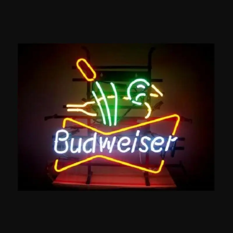 Custom Duck Bowtie Budweiser Glass Neon Light Sign Beer Bar 
Custom Duck Bowtie Budweiser Glass Neon Light Sign Beer Bar