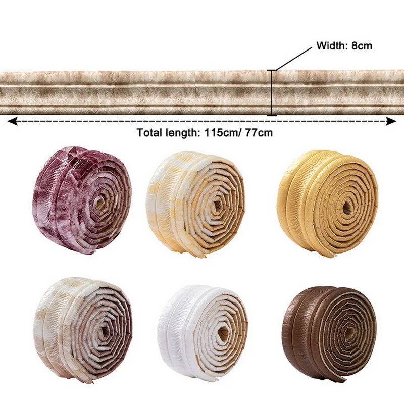 3D Wall Trim Line Skirting Border Self-adhesive Wall Edge Strip Sticker Waistline Floor Corner Line Skirting Sticker Waterproof
3D Wall Trim Line Skirting Border Self-adhesive Wall Edge Strip Sticker Waistline Floor Corner Line Skirting Sticker Waterproof