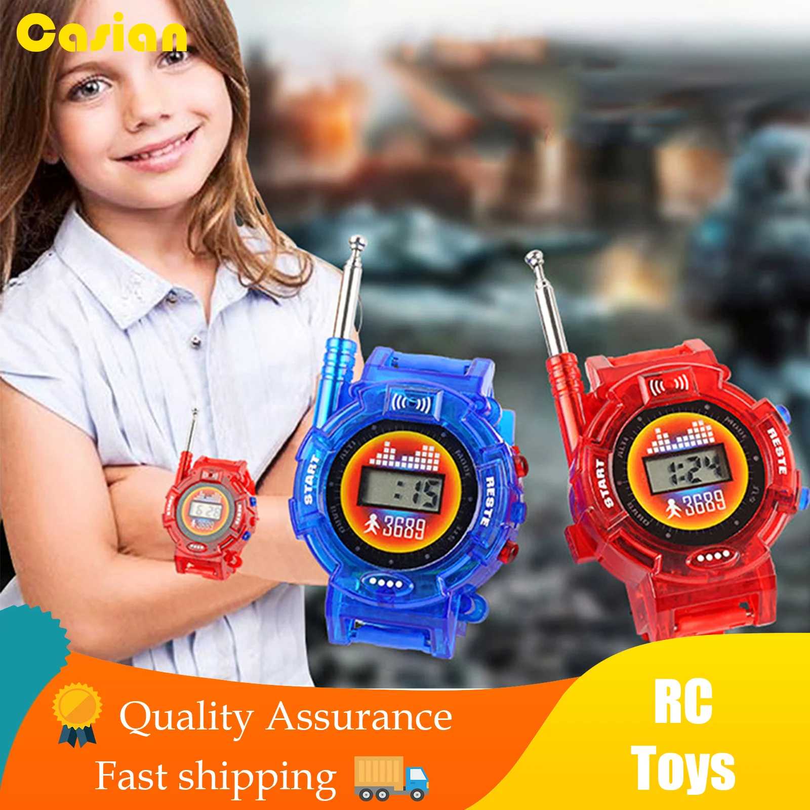 2Pcs Walkie Talkies Watches Toy 7 In 1 Camouflage Two Way Radios Mini Walkie-Talkies Interphone Clock Children's Toys for Kids
2Pcs Walkie Talkies Watches Toy 7 In 1 Camouflage Two Way Radios Mini Walkie-Talkies Interphone Clock Children's Toys for Kids