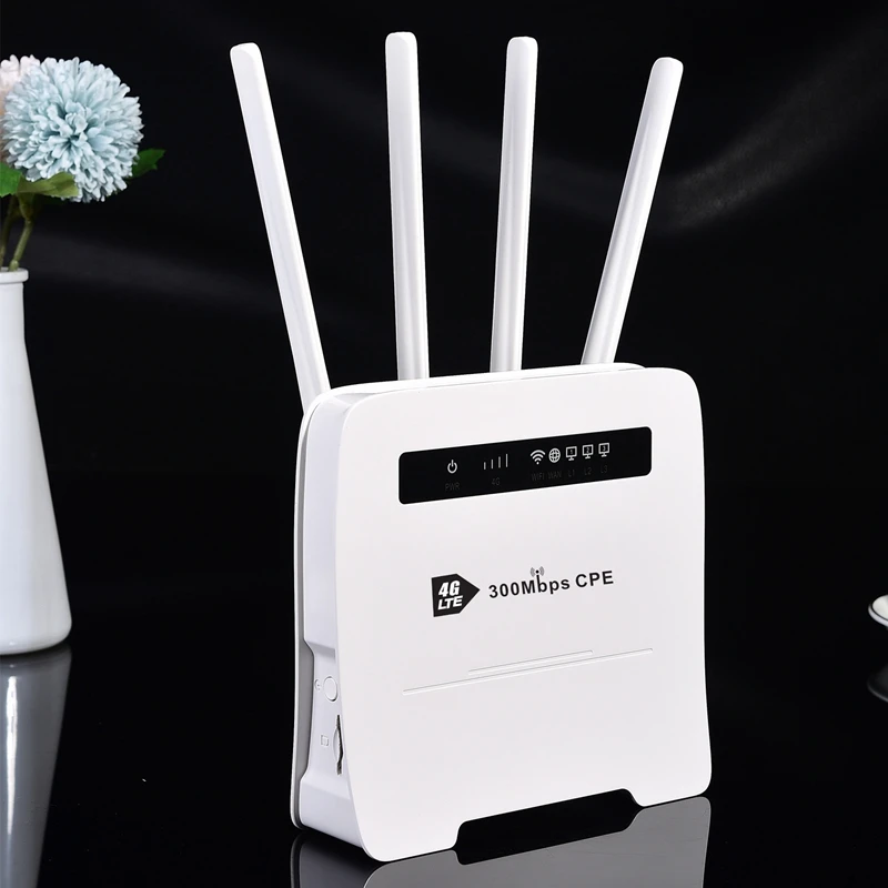 Беспроводной роутер CPE 4G, Wi-Fi роутер 2,4G 300M с 4 антеннами, поддержка 32 пользователей для дома/бизнеса/офиса
Беспроводной роутер CPE 4G, Wi-Fi роутер 2,4G 300M с 4 антеннами, поддержка 32 пользователей для дома/бизнеса/офиса