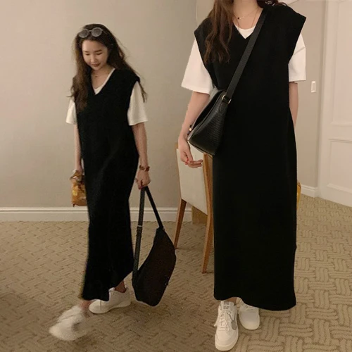 Winter Women'S Dress 2021 Bodycon Sweater Women Dress Sleeveless Knitted Dresses Maxi Vintage Oversize Dresses Knitting Fall
Winter Women'S Dress 2021 Bodycon Sweater Women Dress Sleeveless Knitted Dresses Maxi Vintage Oversize Dresses Knitting Fall