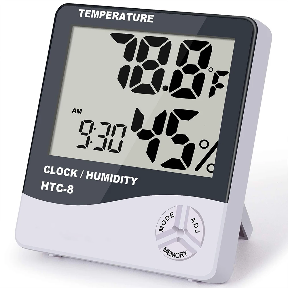 

Цифровой Термометр комнатный гигрометр комнатные Термометры и датчик влажности с монитором температуры и влажности Будильник