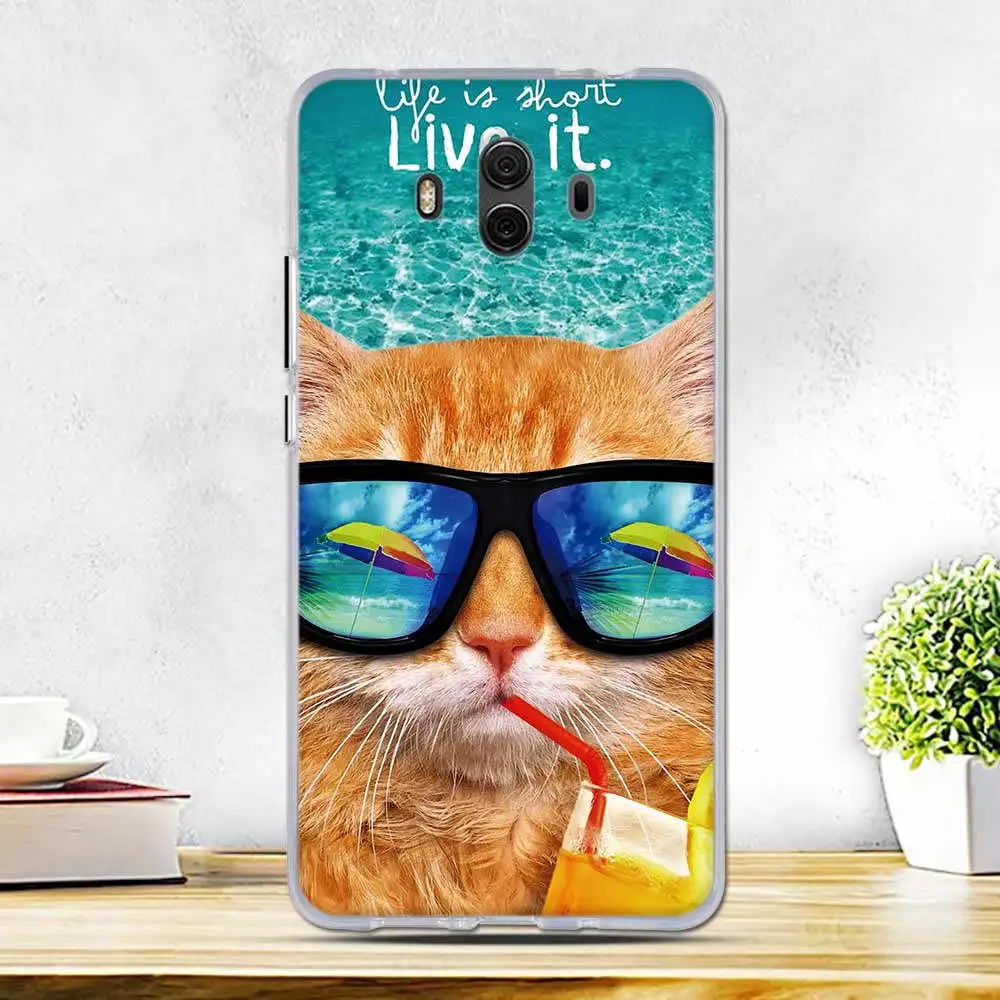 Чехол для Huawei Mate 10 задняя крышка женской модели мягкий силиконовый чехол из ТПУ с