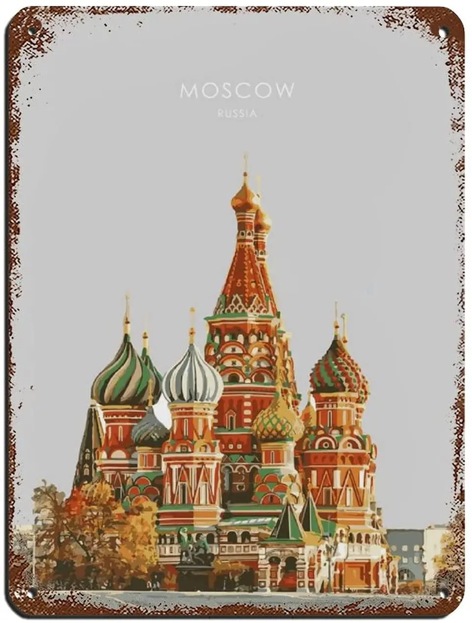 Russia Travel Poster Tin Sign Vintage Metal Pub Club Cafe bar Home Wall Art Decoration Poster Retro 12×16inch
Russia Travel Poster Tin Sign Vintage Metal Pub Club Cafe bar Home Wall Art Decoration Poster Retro 12×16inch
