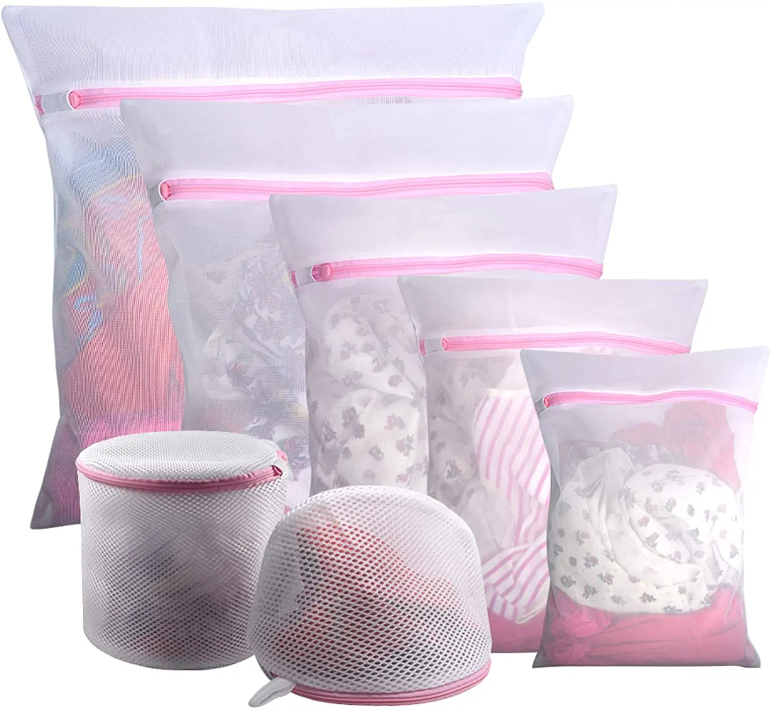 

Mesh Laundry Bags for Delicates with Premium Zipper, Travel Storage Organize Bag, Clothing Washing Bags for Laundry, Blouse, Bra