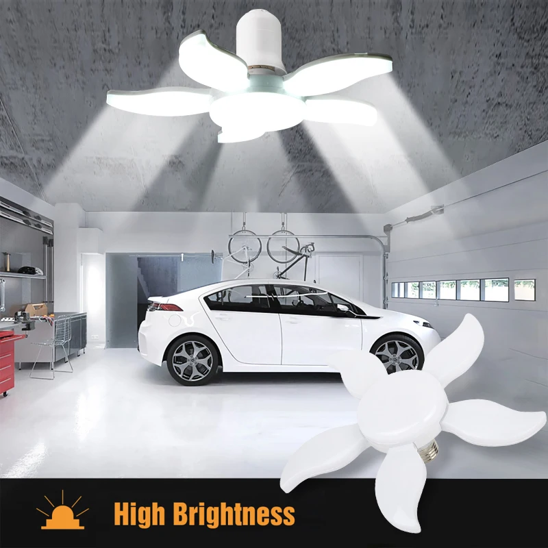 LED Garage Light 40 55W Foldable Garage Ceiling Lamp Adjustable Industrial Lighting E27 High Brightness Workshop Lamp Bulb
LED Garage Light 40 55W Foldable Garage Ceiling Lamp Adjustable Industrial Lighting E27 High Brightness Workshop Lamp Bulb
