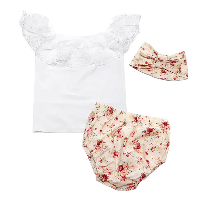 Newborn Baby Girl Sets Infant Summer 3 Piece Suit Clothings Solid Short Tops+Printed Briefs+Bow Headband Hooded Toddler Costumes
Newborn Baby Girl Sets Infant Summer 3 Piece Suit Clothings Solid Short Tops+Printed Briefs+Bow Headband Hooded Toddler Costumes