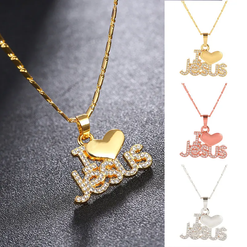 Crystal Chain Necklace Pendant Necklace I Love Jesus Pendant Girls Christmas New Year Gifts Metal Necklace Christian Jewelry
Crystal Chain Necklace Pendant Necklace I Love Jesus Pendant Girls Christmas New Year Gifts Metal Necklace Christian Jewelry