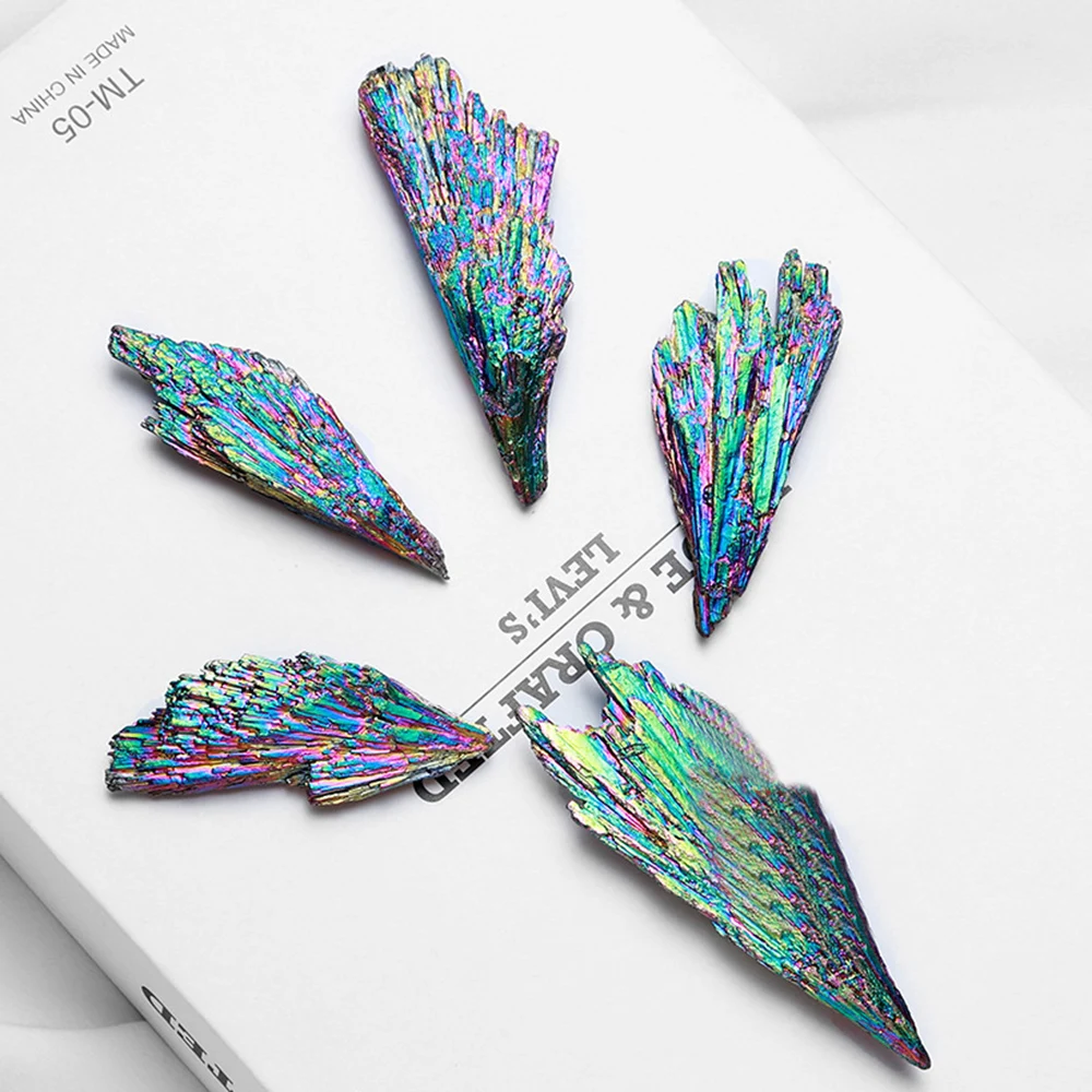 1PC Natural Rainbow Crystal Electroplating Black Tourmaline Stone Rough Feather Shape Collection Specimens Aquarium Decoration
1PC Natural Rainbow Crystal Electroplating Black Tourmaline Stone Rough Feather Shape Collection Specimens Aquarium Decoration