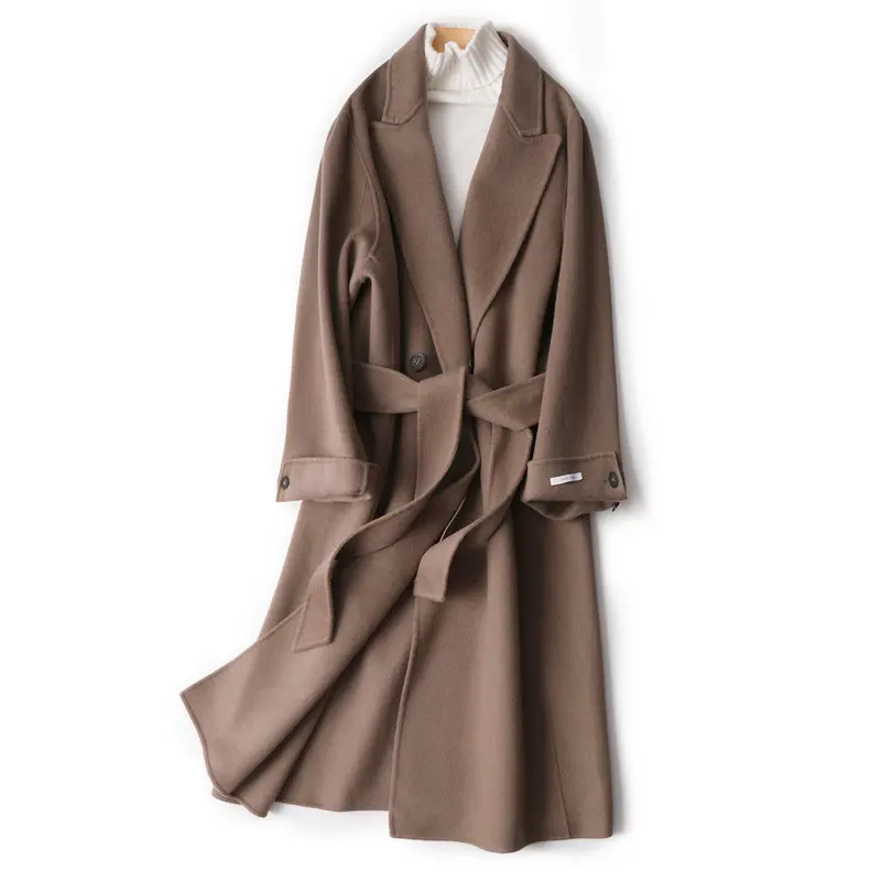 Bornladies Double Sided Cashmere Coat Female 2020 Winter Korean Version Loose Long Wool Coat Coffee Color Strend
Bornladies Double Sided Cashmere Coat Female 2020 Winter Korean Version Loose Long Wool Coat Coffee Color Strend