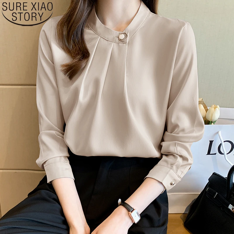 Korean Fashion Long Sleeve Satin Blouse Women Chiffon Shirt Tops 2023 New Autumn Office Lady Shirt Female Blusa Mujer 17793
Korean Fashion Long Sleeve Satin Blouse Women Chiffon Shirt Tops 2023 New Autumn Office Lady Shirt Female Blusa Mujer 17793