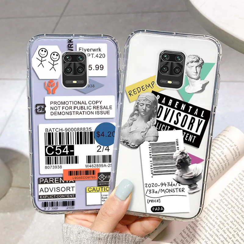 Poco X3 Pro Case For Mi 11 Lite Funda Xiaomi Redmi Note 9 10 Pro 8 7 9S 10S 9A 11T 10T 9C NFC Art Lable Clear Cover Poco F3 Capa
Poco X3 Pro Case For Mi 11 Lite Funda Xiaomi Redmi Note 9 10 Pro 8 7 9S 10S 9A 11T 10T 9C NFC Art Lable Clear Cover Poco F3 Capa