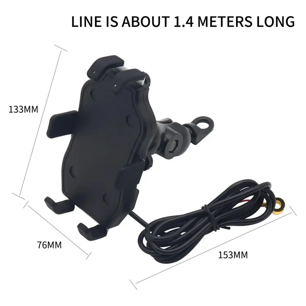 MP9159 Phone Holder High Strength USB Charging Aluminum Alloy Portable Rearview Mirror Mount Bicycle Phone Stand for Motorcycle
MP9159 Phone Holder High Strength USB Charging Aluminum Alloy Portable Rearview Mirror Mount Bicycle Phone Stand for Motorcycle