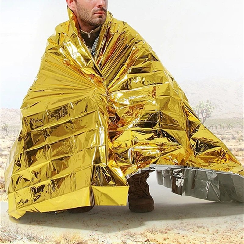 Outdoor Emergency Insulation Blanket First Aid Kit Camp Dry Hypothermia Rescue Blanket Foil Mylar Lifesave Emergent Blanket
Outdoor Emergency Insulation Blanket First Aid Kit Camp Dry Hypothermia Rescue Blanket Foil Mylar Lifesave Emergent Blanket