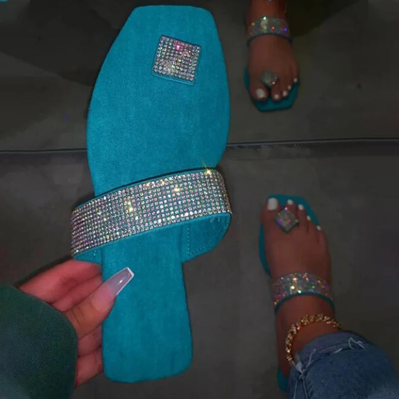 Women Flat Slippers Ladies Clip Toe Bling Crystal Woman Square Toe Casual Comfortable Flip Flops Women's Slides Female Shoes
Women Flat Slippers Ladies Clip Toe Bling Crystal Woman Square Toe Casual Comfortable Flip Flops Women's Slides Female Shoes