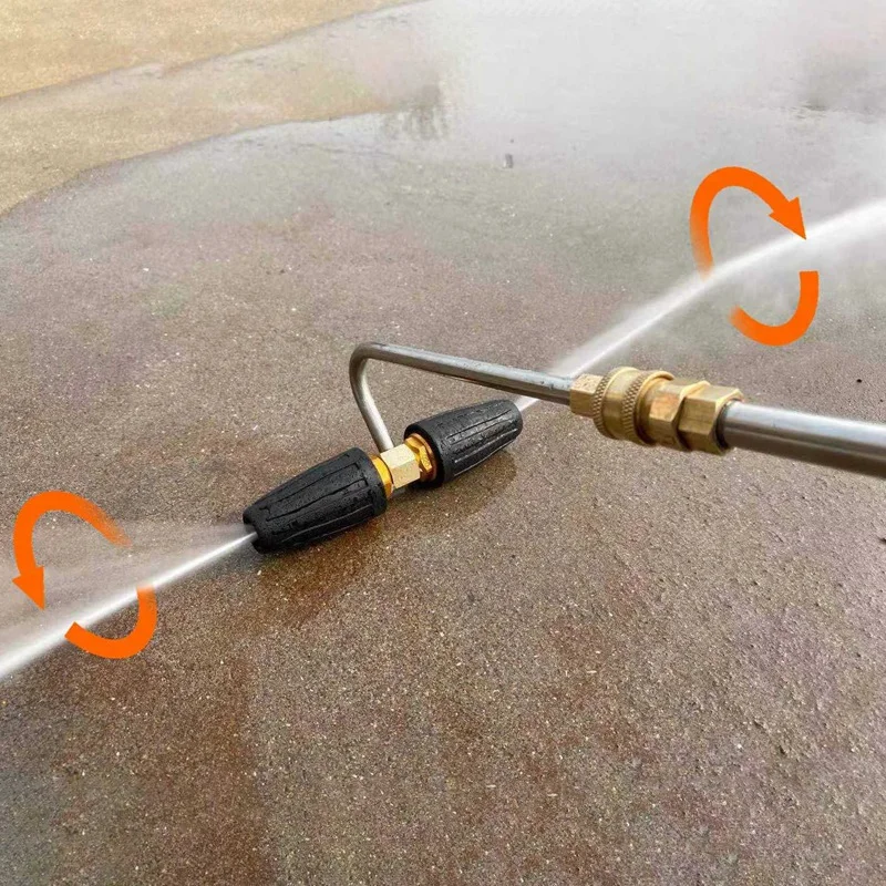 Gutter Cleaner Attachment for Pressure Washer, 2 Rotating Turbo Nozzle, 1/4 Inch Quick Connect, 4000 PSI
Gutter Cleaner Attachment for Pressure Washer, 2 Rotating Turbo Nozzle, 1/4 Inch Quick Connect, 4000 PSI