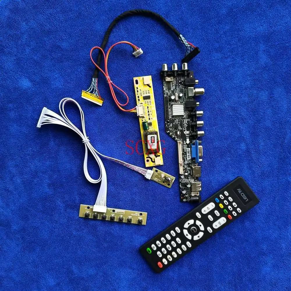 For LM220WE1/LTM220MT05/M220Z1/MT220WW01 2CCFL AV VGA USB HDMI-compatible Controller Board KIT Digital DVB 30 Pin LVDS 1680*1050
For LM220WE1/LTM220MT05/M220Z1/MT220WW01 2CCFL AV VGA USB HDMI-compatible Controller Board KIT Digital DVB 30 Pin LVDS 1680*1050