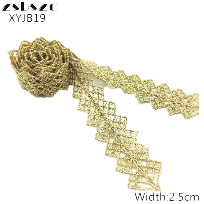 2.5CM Width 10Yards Gold Lace Ribbon Embroidery Lace Fabric For Garment Sewing Accessories Applique Crafts
2.5CM Width 10Yards Gold Lace Ribbon Embroidery Lace Fabric For Garment Sewing Accessories Applique Crafts