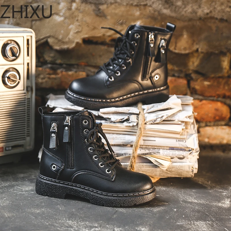Fashion New Women's Boots Martin Boots Chelsea Ankle Luxury Boots Punk Zipper Lace Up Thick Tube Flat Shoes Black Platform Boots
Fashion New Women's Boots Martin Boots Chelsea Ankle Luxury Boots Punk Zipper Lace Up Thick Tube Flat Shoes Black Platform Boots