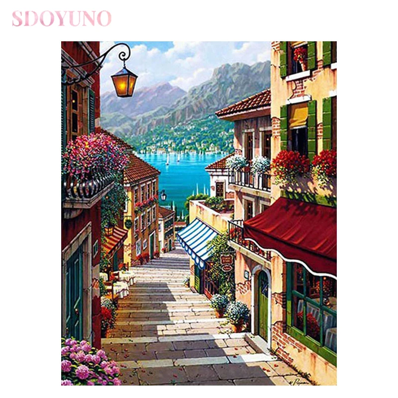 SDOYUNO DIY painting by number kit with frame for adult street landscape art supplies HandPainted Home Decor Gift Canvas Drawing
SDOYUNO DIY painting by number kit with frame for adult street landscape art supplies HandPainted Home Decor Gift Canvas Drawing