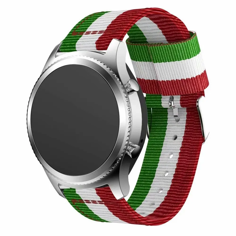 Ремешок нейлоновый для Samsung Galaxy Watch Active 42/46 мм Gear S3 20/22 спортивный браслет Huami Amazfit